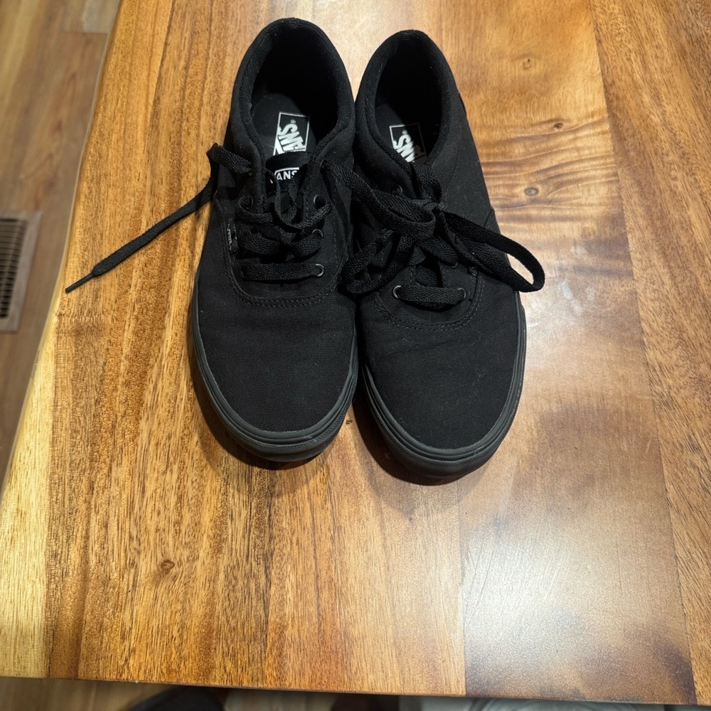 Vans black Lace-Up canvas Sneakers